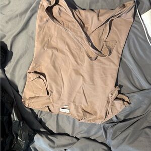 Aritzia Taupe and Gray Top